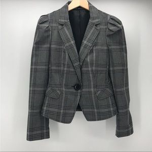 COPY - Express Design Studio black & white plaid lined blazer Sz. 2